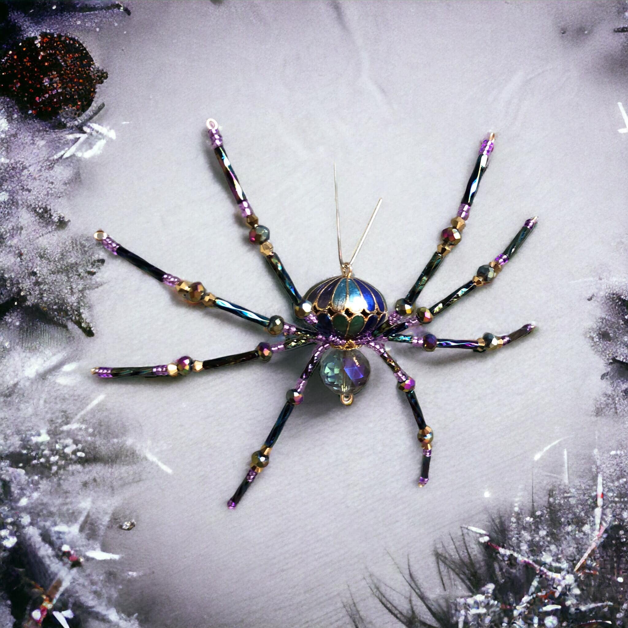 Cloisonne Christmas Spider Style 2 The Spider Lady